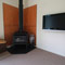 Fireplace with ample wood supplied. Or use the heatpump if you prefer